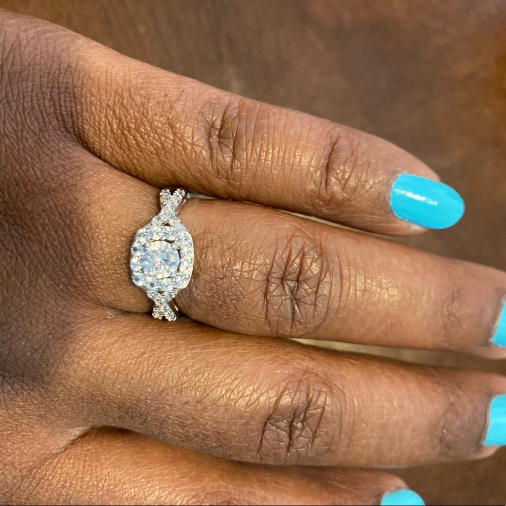 Last One! White Sapphire and Sterling Silver Cocktail Ring